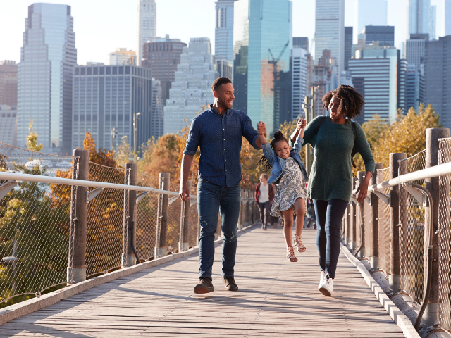 Family walking together